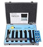Accusize Industrial Tools 3/4" Shank 7‑Piece Indexable Turning Tool Set with Extra Inserts, TiN‑Coated C6, 2387-2006PLUS
