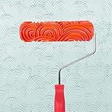 Hanroy 7'' Patterned Paint Roller for Wall Decoration Classic Brick Embossing Texture Rubber Rollers Decorative Household DIY Paint Art Tool for Wall Decoration(EG061T)