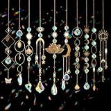 Sun Catchers, 10 Colorful Crystal Suncatcher with Chain Pendant Ornaments