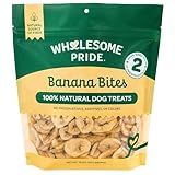 Wholesome Pride Banana Bites Dog Treats, 2 Ingredients – Bananas & Coconut Oil, Grain-Free, 16oz