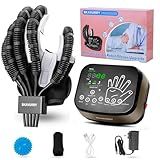 KWYBOW Hand Rehabilitation Robot Gloves Heated,Memory Function Rehab Physical Recovery Equipment for Stroke Cerebral Palsy (Grey Standard, L Right Hand)