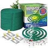 Mosquito Repellent Coils -Mosquito Repellent Outdoor Patio Fresh Scent,Use Reaches Up to 10 feet, Each Mosquito Coils Burns for 5-7 Hours (Contains 40 coils & 4 Stands)