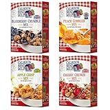 Calhoun Bend Mill Dessert Mix Variety Bundle | Blueberry Crumble, Apple Crisp, Cherry Crunch, Peach Cobbler | Easy Homemade Desserts | Microwave or Oven Baking | Ideal for Baking w/Fruits | 8 Oz Each