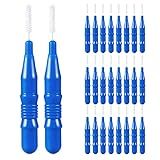 ARTIBETTER 50pcs Interdental Brushes, 2. 5mm Blue - Picks for Teeth Cleaning, Proxy Brush, Plaque Remover, Flossers, Portable Oral Hygiene Tools for Adults & Travel