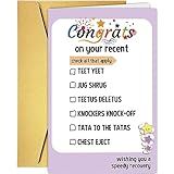 Congrats Top Surgery Card for Men Women, Funny Greeting Card for Trans Friend, Get Well Soon Card, Surgery Recovery Card for Him Her