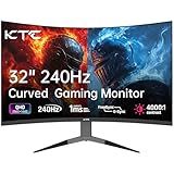 KTC 32 Inch 240Hz Curved Gaming Monitor, 2K 1440P Computer PC Monitor with 1000R 1ms Frameless, Adaptive Sync,122% sRGB, HDMI, DisplayPort, Tilt Adjustable, H32S25E