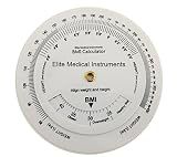 EMI BMI Body Mass Index Wheel Calculator 4.25 inch, Single Sided, Adult ECB-201