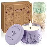 Scented Candles Gift Set for Women, 17.6oz, 4 Pack Soy Wax for Home Scented