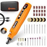HARDELL Mini Cordless Rotary Tool, 5-Speed and USB Charging Rotary Tool Kit with 69 Accessories, Multi-Purpose 3.7V Power Rotary Tool for Sanding, Polishing, Drilling, Etching, Engraving, DIY Crafts