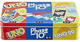 Mattel Games Set of 3 Card Games with UNO, Phase 10 & ONO 99, Travel Fun for Kids & Family Night with Storage Tin Box (Amazon Exclusive)