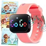 Potty Training Watch for Kids V2 – A Water Resistant Toilet Reminder Device for Boys & Girls to Train Your Toddler with Fun/Musical & Vibration Interval Reminder with Potty Training eBook (Pink)