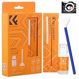 K&F CONCEPT 24mm Full Frame Sensor Cleaning Swab*10 + 20ml Sensor Cleaner, DSLR SLR Digital Camera CMOS and CCD Sensor Cleaning Swab Kits for Nikon Sony Canon Camera Clean