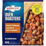 Birds Eye Oven Roasters, Seasoned Sweet Potatoes, Carrots & Red Potatoes, Convenient Roasted Veggies for Sides With Frozen Vegetables, 14 OZ Bag