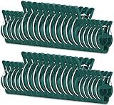 Yinghezu 40 Pcs Plant Support Clips,Flower and Vine,Garden Tomato Plant Support Clips for Supporting Stems,Vines Grow Upright Climbing,Tool for Straightening,Tomato Cage,Trellis. 2 Sizes in one Pack