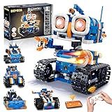 Demkia 5in1 STEM Robot Building Kit, 560 PCS APP/Remote Control Mech RC Robotics for Kids Ages 8-12, Science Kit Coding Robots Toy Set, Birthday Gifts for Boys Age 8-14+