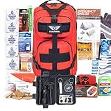 Stealth Angel 1 Person Red 72 Hour Emergency Kit - Survival Bag for Earthquakes, Hurricanes, and Other Natural Disasters