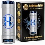 H2ORIGIN PULSE Hydrogen Water Bottle Generator, Up to 9000 PPB Hydrogen Bottle Water Ionizer with SPE/PEM Technology, 3-in-1 Portable Universal Adapter and Refreshing Mist Spray for Home Hydration