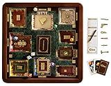 WS Game Company Clue Luxury Edition Board Game, Burl Wood Cabinet, 3D Mansion Design, Gold-Plated Accessories, Faux Leather Storage, Board Games for Adults, 3-6 Players