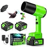 Leaf Blower Cordless, Handheld Leaf Blower with 2 X 4.0Ah Battery and Charger, 6 Speed Modes, Lightweight Blowers for Lawn Care, Patio, Yard, Dust,Blowing Leaves,Snow