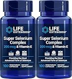 Life Extension Super Selenium Complex 200 mcg & Vitamin E, 100 Veg Caps (Pack of 2)