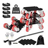 MYUEA Furniture Dolly,Furniture Movers with 5 Wheels,Carbon Steel Panel Heavy Duty Dolly,Furniture Lifter with 5 360° Rotatable Rubber Universal Wheels,Maximum Load 3474LBS