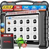 Autel Scanner MaxiCOM MK808BT PRO: 2026 Bidirectional Scan Tool Work as MK900BT, 33FT BT 2.0 Ver. of MK900 MX900 MK808S MaxiCheck MX808S MK808Z, 3K+ Active Tests, 28+ Services, OE Full Sys, OS 11, FCA