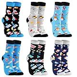 Chicingyou 6 Pair Pharmacy Technician Gift Pharmacist Socks Accessories for a Living Cotton Socks Pharmacy Student Gift