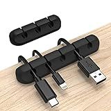 INCHOR Cord Organizer for Desk, Cable Organizer Cable Clips Holder Black
