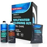 AquaDoc Pool Winterizing Kit for Saltwater Pools - Treats Up to 12,000 Gallons - Pool Closing Kit for Above Ground and Inground Pools - Includes Enzyme, Stain and Scale, Oxidizer for Salt Pools