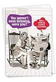 NobleWorks - Funny Anniversary Greeting Card - Romantic Spouse Humor, Married Couples Anniversary Notecard - Weird Conversation C7000ANG
