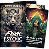 Feral Psychic: An Oracle of Untamed Truth by Safarah Starchild - Shadow Work and Self-Discovery Deck for Healing & Transformation - 60 Tarot Sized Cards with Keywords and Meanings on Them