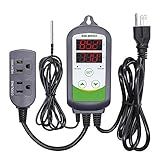 Inkbird ITC-308 Digital Temperature Controller 2-Stage Outlet Thermostat Heating and Cooling Mode Carboy Homebrew Fermenter Greenhouse Terrarium 110V 10A