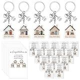Gerrii 20 Sets Real Estate Agent Closing Gifts Sweet Home Keychains Cards