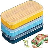 Mini Ice Cube Trays with Lids for Mini Fridge Freezer, Set of 3, Small Ice Cube Molds for Cocktails, Whiskey or Coffee, Flexible Silicone Bottom Easy Release, BPA Free, Reusable and Stackable