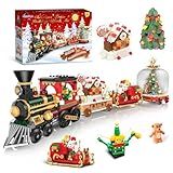 AuroTops Christmas Building Block Set,1041 PCS Building Blocks for Kids Ages 8+ Years Old for Kids 8-12 Girls Boys Adults Building Toy Train Set Holiday Decorations Party Favors