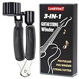 Guitar String Winder, Cutter and Bridge Pin Puller 3-in-1 Tool For Acoustic and Electric Guitars