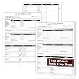 50 Sheets 3 Hole 12th Generation Family Group Sheets 8.5×11 inch Blank Genealogy Forms Two-Sided Family Tree Charts Genealogy Worksheets Family Tree Diagrams for Research Ancestry History