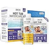Bio Ouster Hot Tub Chemicals Kit Complete Hot Tub Cleaner Kit with 3in1 Weekly Care, Power Purge Jet Cleaner, Towel, Measuring Cup for Standard and Inflatable Spas Made in USA