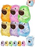 Capybara Squishy Glitter Animal Squeeze Balls Cute Capybara Stress Ball Anxiety Relief Slow Rise Adult Sensory Fidget Tool Gift Sparkling Desk Decor Collectibles Decompression Dough(6pcs Set)