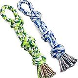 UPSKY Dog Rope Toys 2 Nearly Indestructible Dog Toys for Medium to Large Breed, Dental Cleaning Chew/ Tug Toy for Boredom, Dog Grinding Teeth for Aggressive Chewers