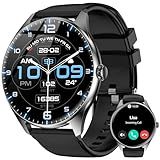 Smart Watches for Men Women, 1.43" AMOLED Display Smartwatch with 7-Day Battery, 120+ Sport Modes, Bluetooth Calls, Heart Rate/Sleep Monitor, IP68 Waterproof for iPhone Android Compatible (Black)
