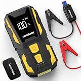 DBPOWER 5000A Jump Starter, 74Wh Car Battery Jump Starter for Up to 10.0L Gas and 8.0L Diesel Engine, 12V Portable Jump Box Battery Pack with Display, LED Light, Jumper Cables, and Storage Case