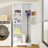 Regmuse Broom Closet Storage Cabinet - Compatible with Dyson Vacuum Cleaner