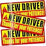 PSLER 3 Pcs New Driver Magnet for Car - Student Driver Car Magnet Funny Be Patient Student Driver Safety Warning Rookie New Driver Boys Girls Gifts