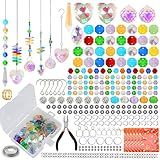 Worgree 460pcs DIY Suncatcher Making Kits for Adults Crystal Sun Catcher Arts and Crafts Supplies Set with Colorful Crystals Beads Rainbow Maker Prism for Windows Hanging Indoor Outdoor Garden Decor