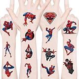 JCQAYB 100pcs Spider- Man Temporary Tattoos for kids,Birthday Party Supplies Favors Decorations Cute Fake Tattoos Stickers Spider - Man Party Decorations