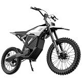 ESKUTE RT-X 19" 17" Electric Dirt Bike for Adults, 6500W Peak 53+MPH Mid-Drive Motor, Electric Motorcycle with 72V 30Ah 70-Mile Range Battery, Hydraulic Nitrogen Dual Shock Absorbers, WT Classic