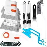 11PCS Window Track Cleaning Tools - Deep Clean Groove Gap Cleaning Brush Kit for Window/Door Tracks, Sill, Tile Lines, Kitchen Gunk, Bathroom Counters