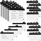 60 Pcs Index Card Guide Set Business Index Cards 2.2 x 3.5 Inch