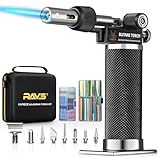 RAVS 16-piece Butane Torch Kit, Soldering Torch Kit with 100 pcs Waterproof Wire Connectors with 140 pcs Heat Shrink Tubing Kit, Cordless Butane Soldering Iron Kit without Fuel